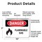 Signmission Flammable Gas Danger Sign, Plastic, 10in W x 7in L, 2PK OS-2PACK-DS-P-710-L-2011 - alternate 4